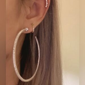 SOLD ✨💎 NEW Large Inside Outside Hoop Earrings